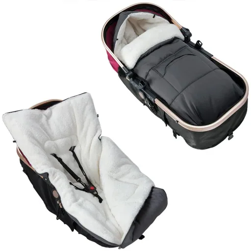 Baby-Fußsack anthrazit 93x56cm g