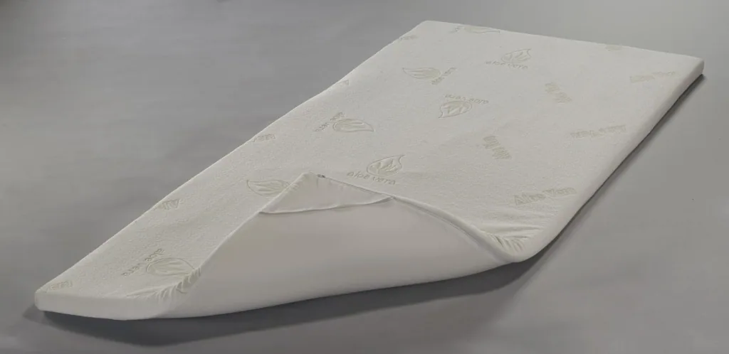 Memory Foam Matratzenauflage, Aloe Vera, 90x200x4cm