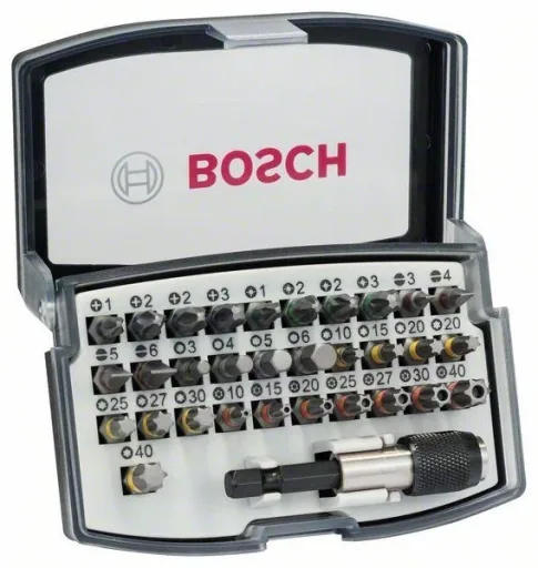 Schrauberbit-Set , PH, PZ, H, T und Quick Change-Universalhalter, 32-teilig