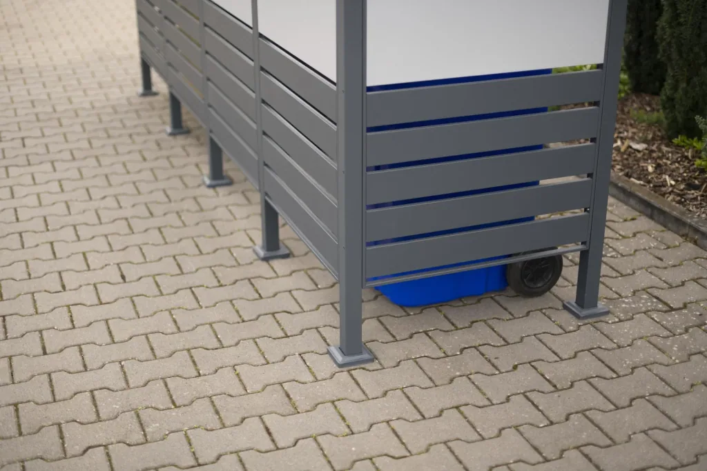 Mülltonnenverkleidung Planum 4er Box, 120 cm, antharzit