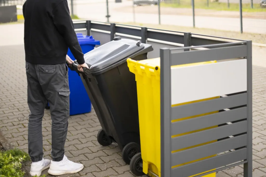 Mülltonnenverkleidung Planum 4er Box, 120 cm, antharzit
