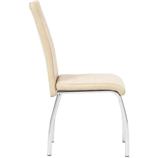 Esszimmerstühle 2-Sitzer Kunstleder creme