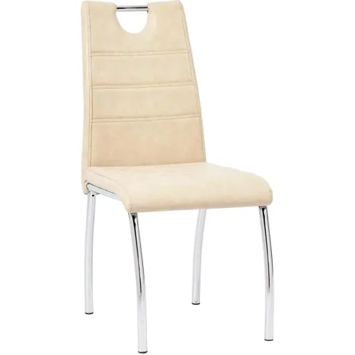 Esszimmerstühle 2-Sitzer Kunstleder creme