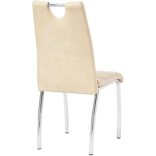 Esszimmerstühle 2-Sitzer Kunstleder creme