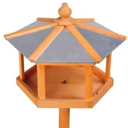 Vogelhaus Vogelvilla mit Ständer und Zinkdach 110x40x40 cm