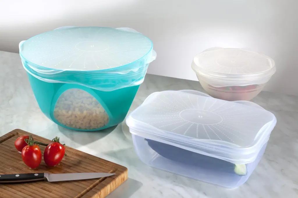 Silikon Abdeckhauben Set, 3-teilig, froster- u. mikrowellengeeignet