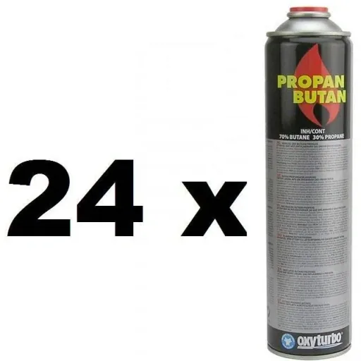 24x Universal-Gasflasche - 600 ml Stück für Unkrautbrenner