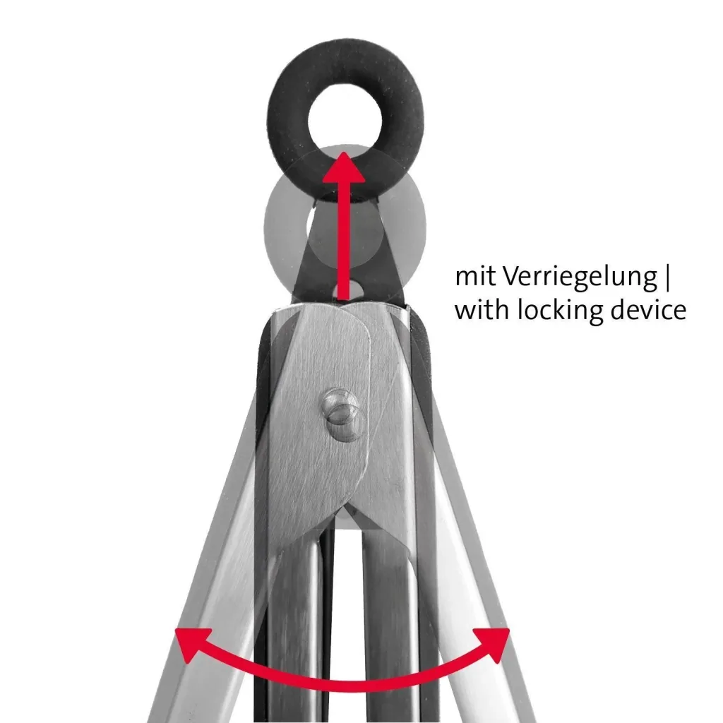 Buffetzange Round 25,5 cm, Edelstahl-Silikon
