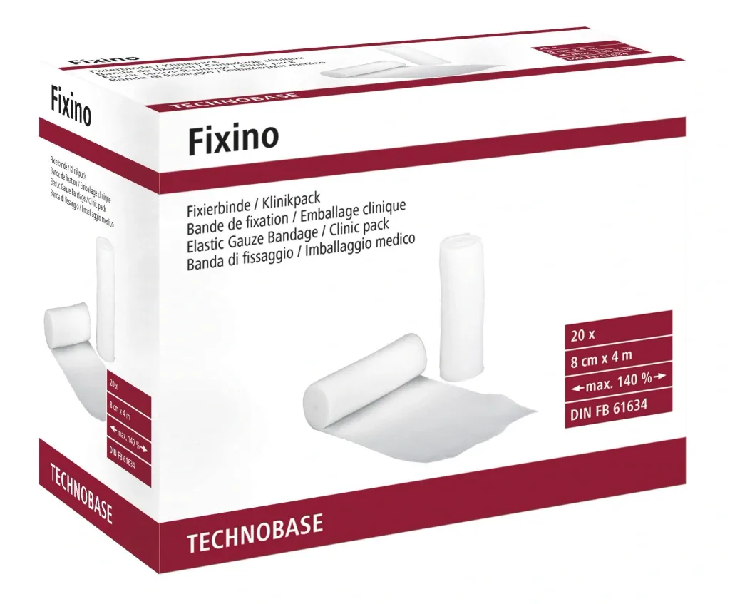 Fixierbinden Fixino 8 cm / 4 m, 20 St. in Klinikverpackung