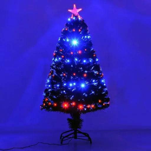 Weihnachtsbaum Tannenbaum 130 LEDs Stern Grün H120cm