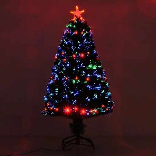 Weihnachtsbaum Tannenbaum 130 LEDs Stern Grün H120cm