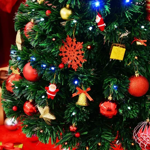 Weihnachtsbaum Tannenbaum 130 LEDs Stern Grün H120cm