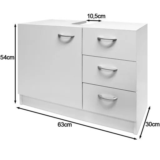 Schrank für Waschbecken - Kabinett 63x54x30