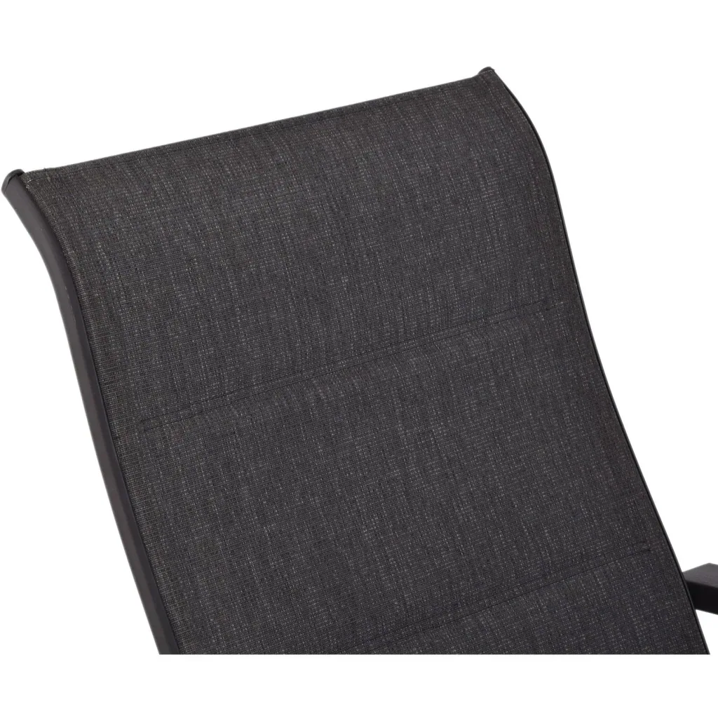 5 tlg, Gartengarnitur Gartensitzgruppe Gartentischset Gartenliege gepolstert Schwarz 2 x Sessel 2 x Hocker 1 x Tisch