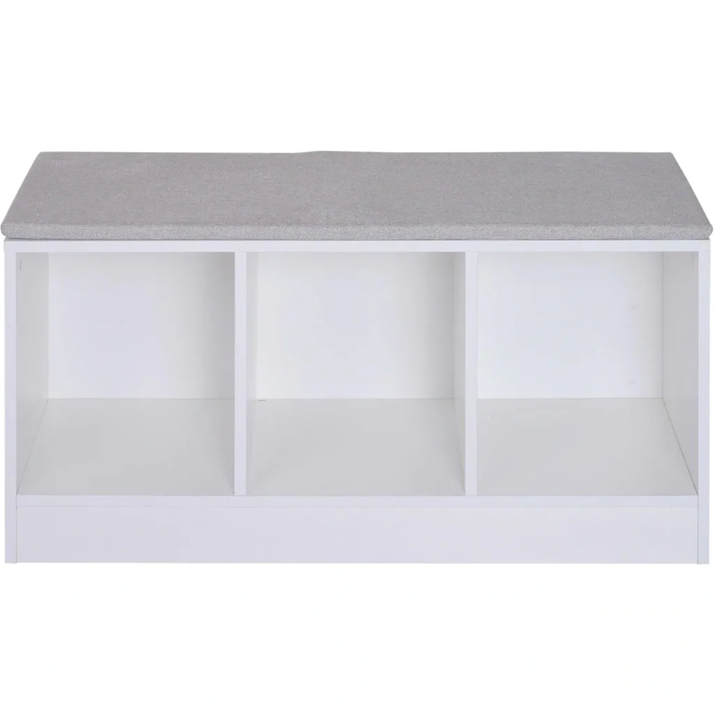Schuhbank mit Sitzkissen Schuhschrank Schuhregal Lowboard Garderobe Flur Diele