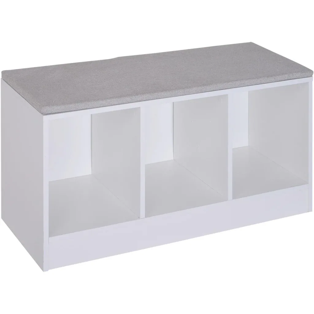Schuhbank mit Sitzkissen Schuhschrank Schuhregal Lowboard Garderobe Flur Diele