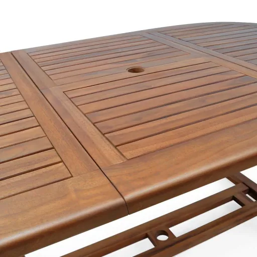 Gartentisch Vanamo Eukalyptusholz ausziehbar 150-200 x 100 x 74cm