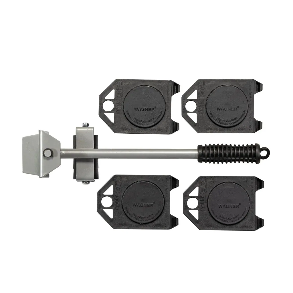 Transporthilfen Set MM 3113, 800 kg Tragkraft, Möbelheber, Lifter + 4 Roller, TÜV- & GS, kippsicher, Drehteller