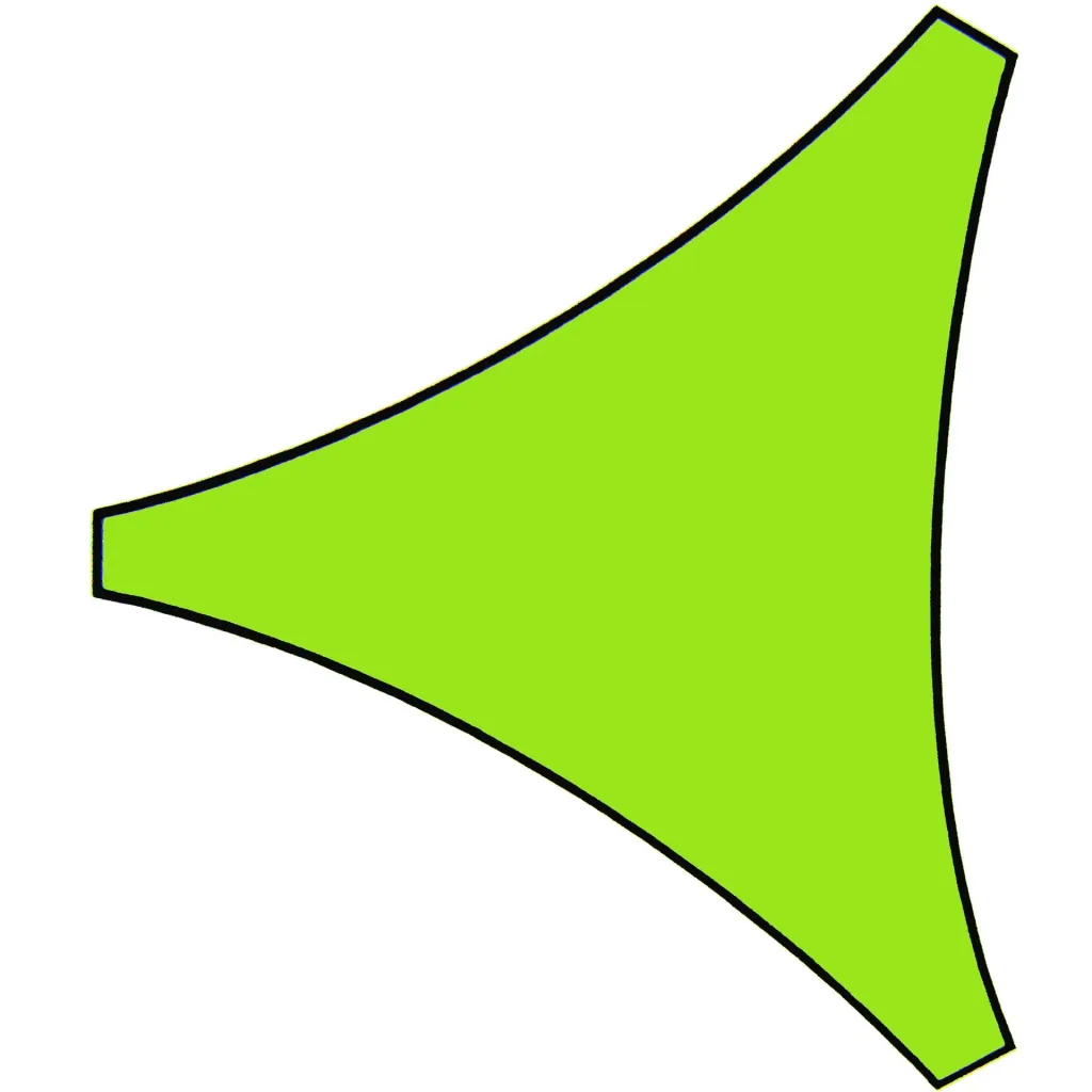 sonnensegel - dreieckig - 3.6 x 3.6 m x 3.6 m - lime grün