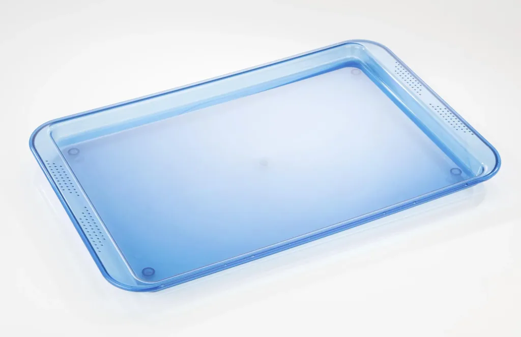 Servier-Tablett, Blau/ Transparent