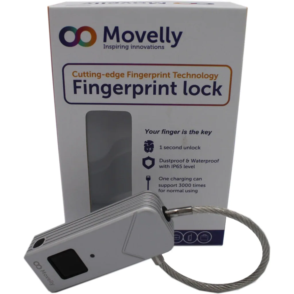 Movelly fingerprint padlock Gold