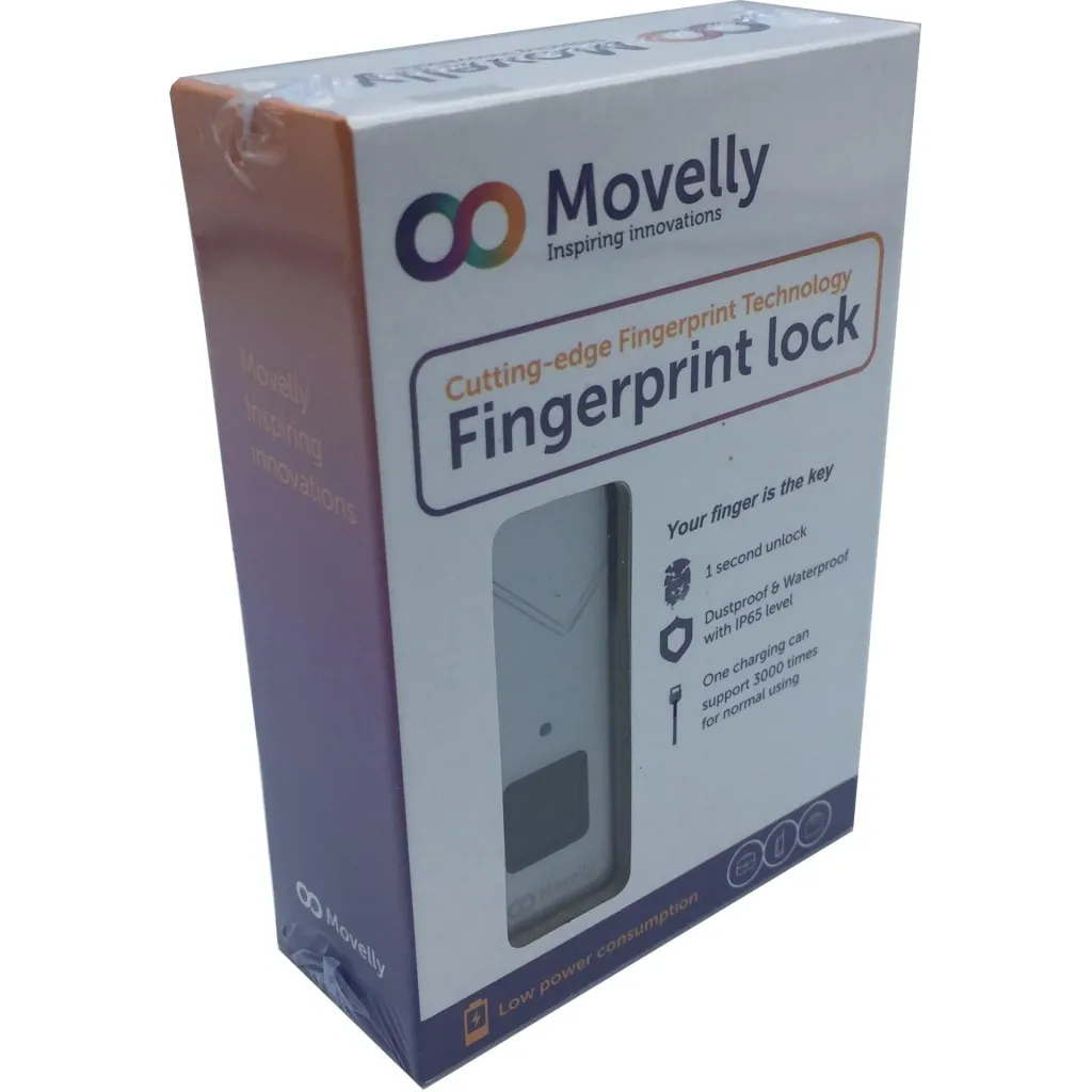 Movelly fingerprint padlock Gold