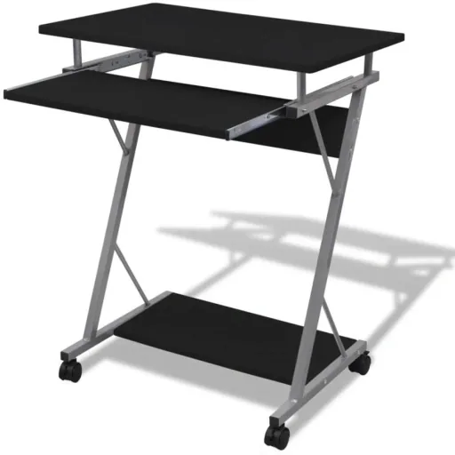 Studenten-Computertisch 60 x 40 x 75 cm (schwarz)