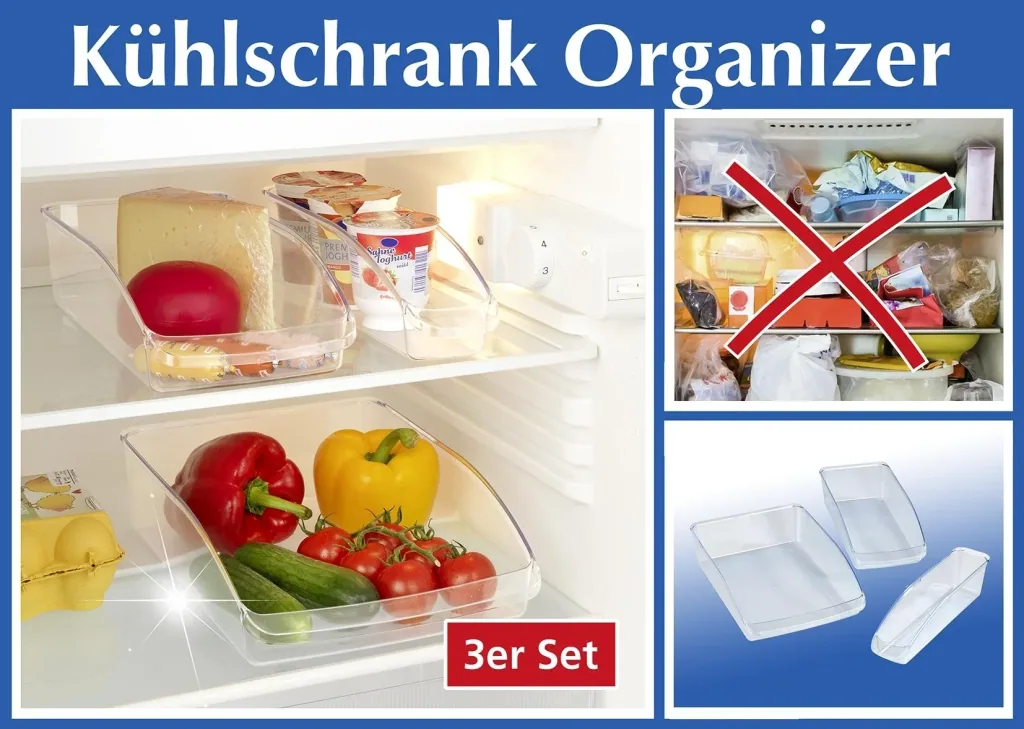 Kühlschrank-Organizer-Set, 3-teilig