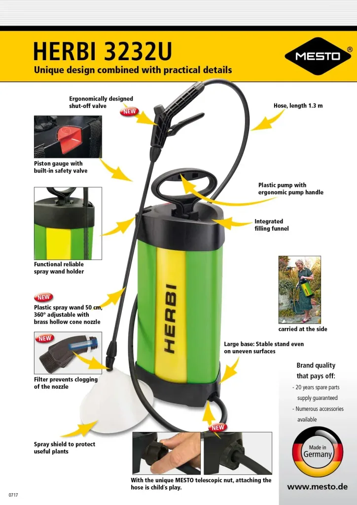 Drucksprüher "Herbi", 5 l mit Sprühschirm
