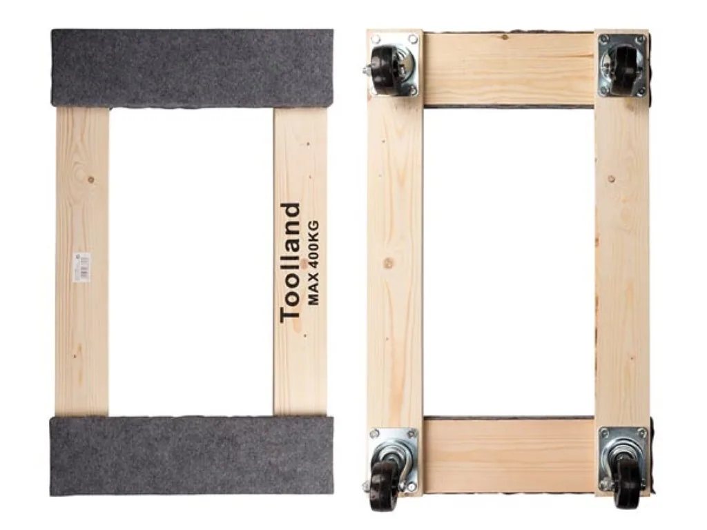 Schwerlast-Möbelroller mit extra großer Holzplattform 76 x 46 cm, 4 Lenkrollen und Filzschutz, ideal zum Bewegen von Möbeln, Kartons, Pflanzen zu Hause oder bei der Arbeit