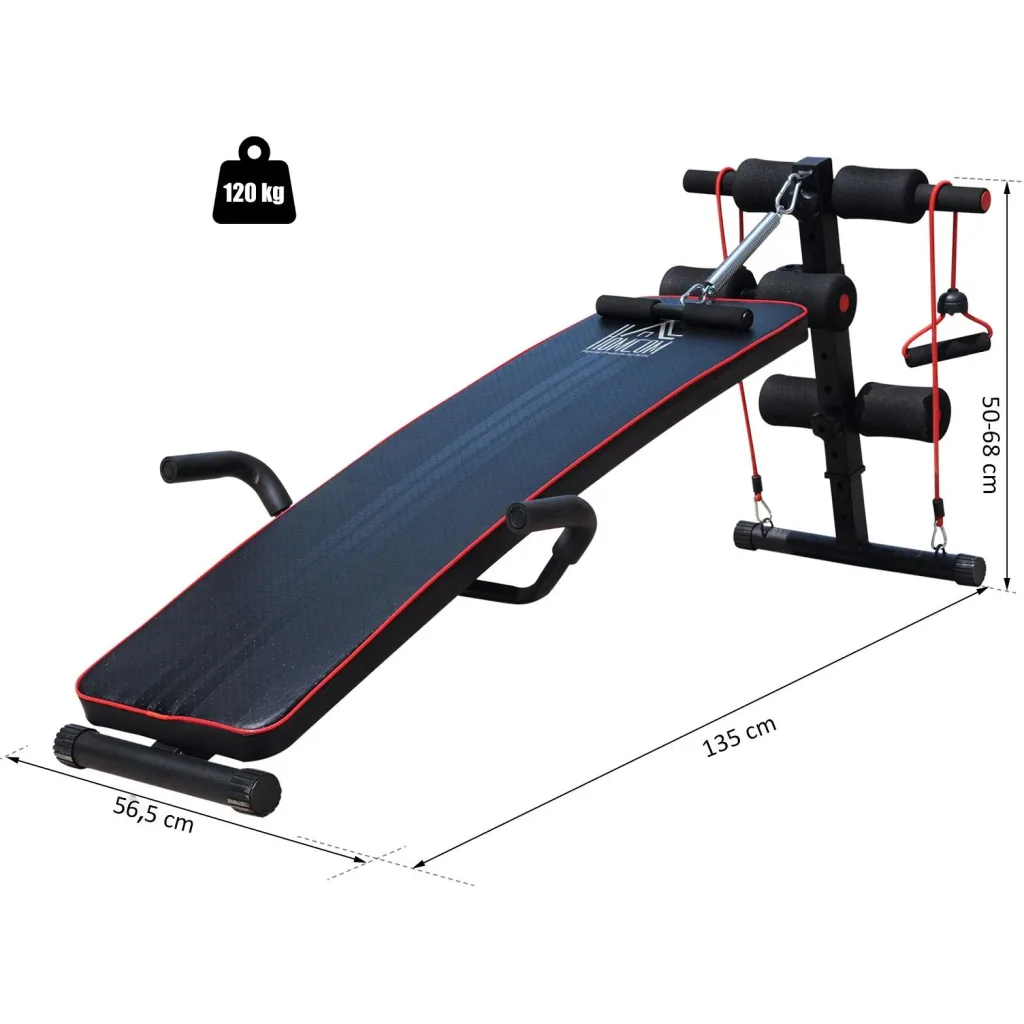 Sit Up Bank Bauchtrainer Trainingsbank Fitnessbank verstellbar gepolstert inkl.