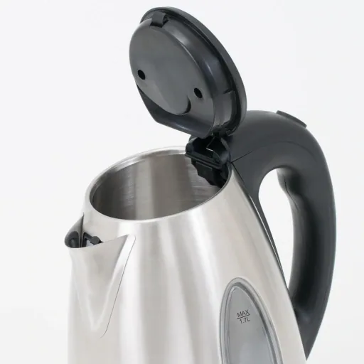 Wasserkocher Silber/Schwarz Edelstahl 1.7L