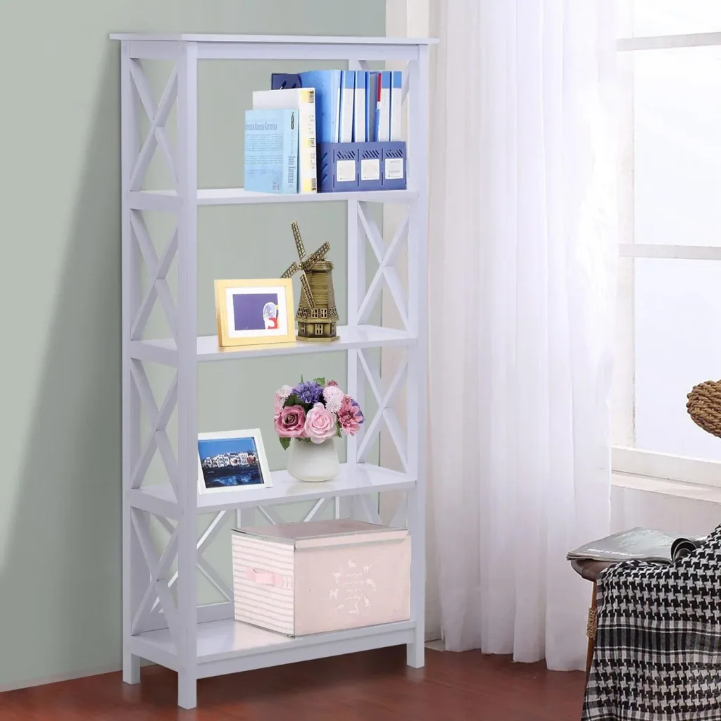 Standregal Bücherregal Dekoregal 4 Fächer offen MDF Weiß 70 x 30 x 145,3 cm