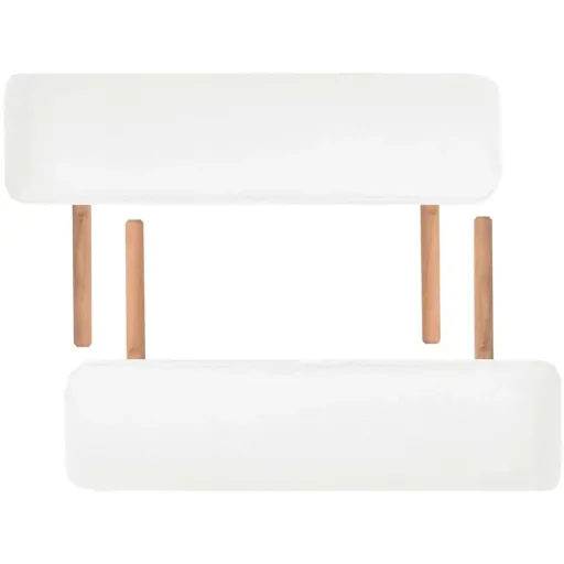 Massageliege 10 cm dick 2 Zonen klappbar weiß