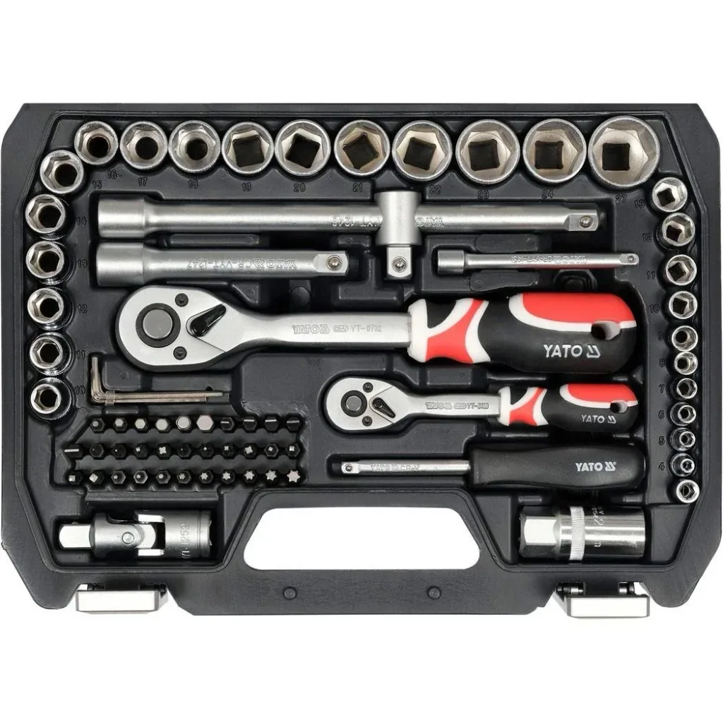 NL Professioneller Steckschlüssel- und Bit-Satz - 72-teilig - 1/2" & 1/4"