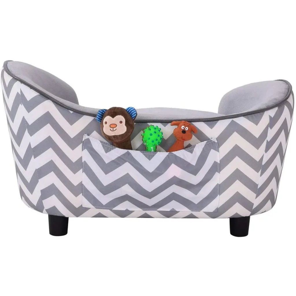 Haustiersofa Hundebett Hundesofa mit Kissen Grau