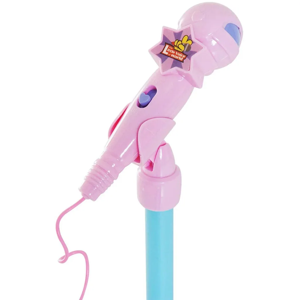 Kinder Mikrofon Standmikrofon Blinkleuchten Rosa