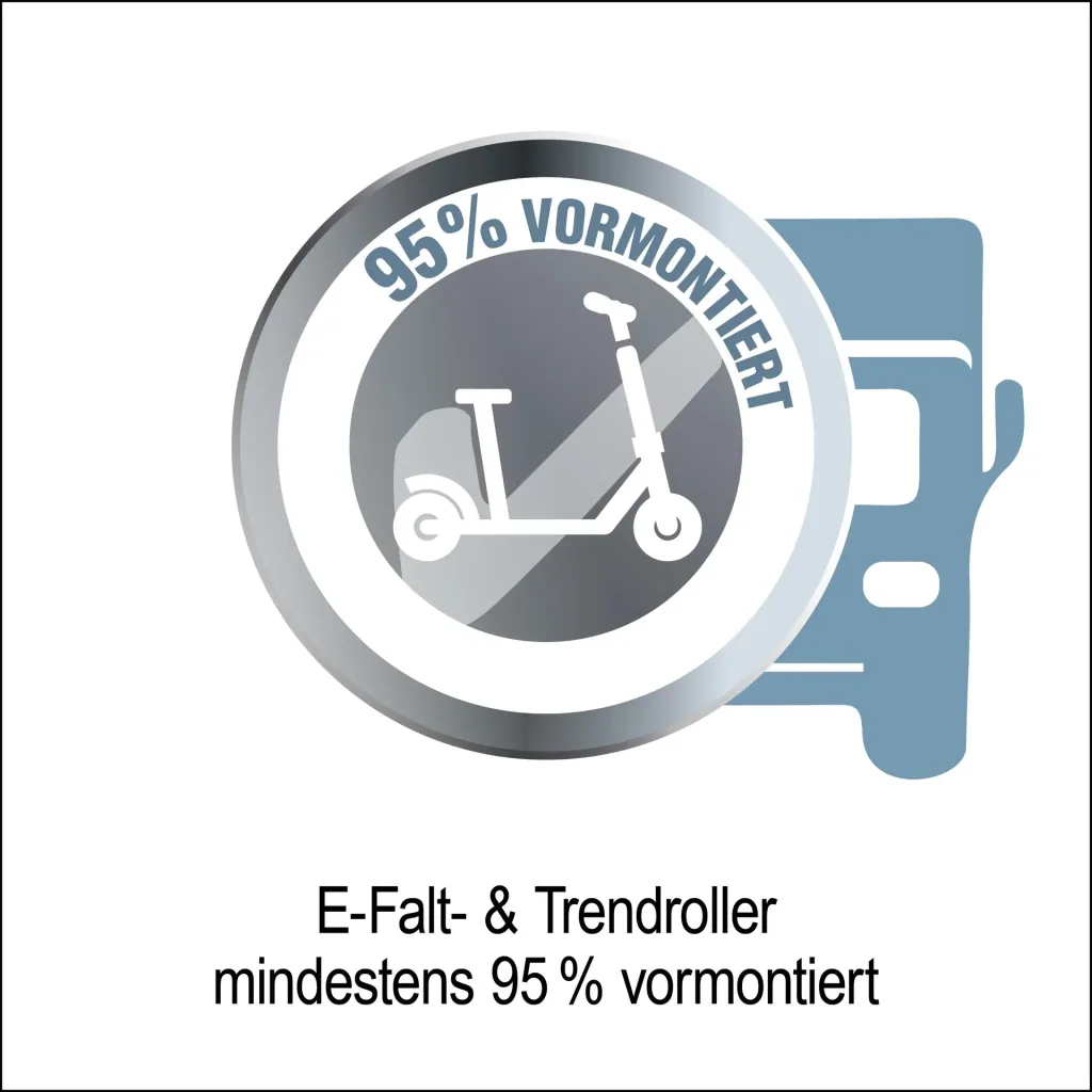 Elektro-Faltroller Speedster Safety Plus 45 km/h 1000 Watt, inkl. Blinkanlage, Gepäckcase und Lithium-Ionen Akku, Schwarz.