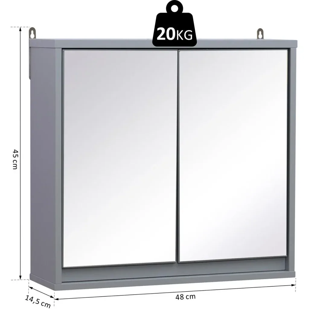 Spiegelschrank grau