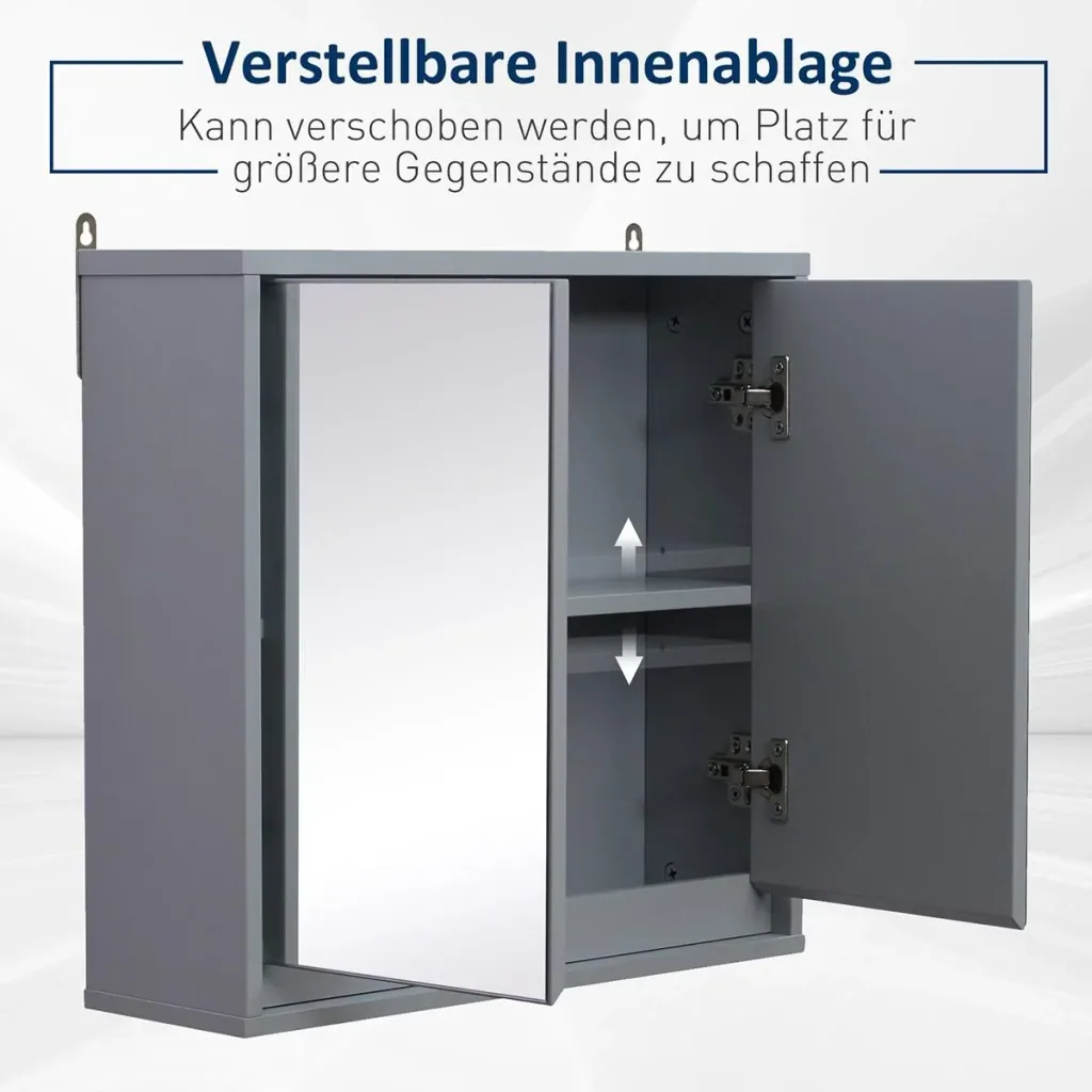 Spiegelschrank grau