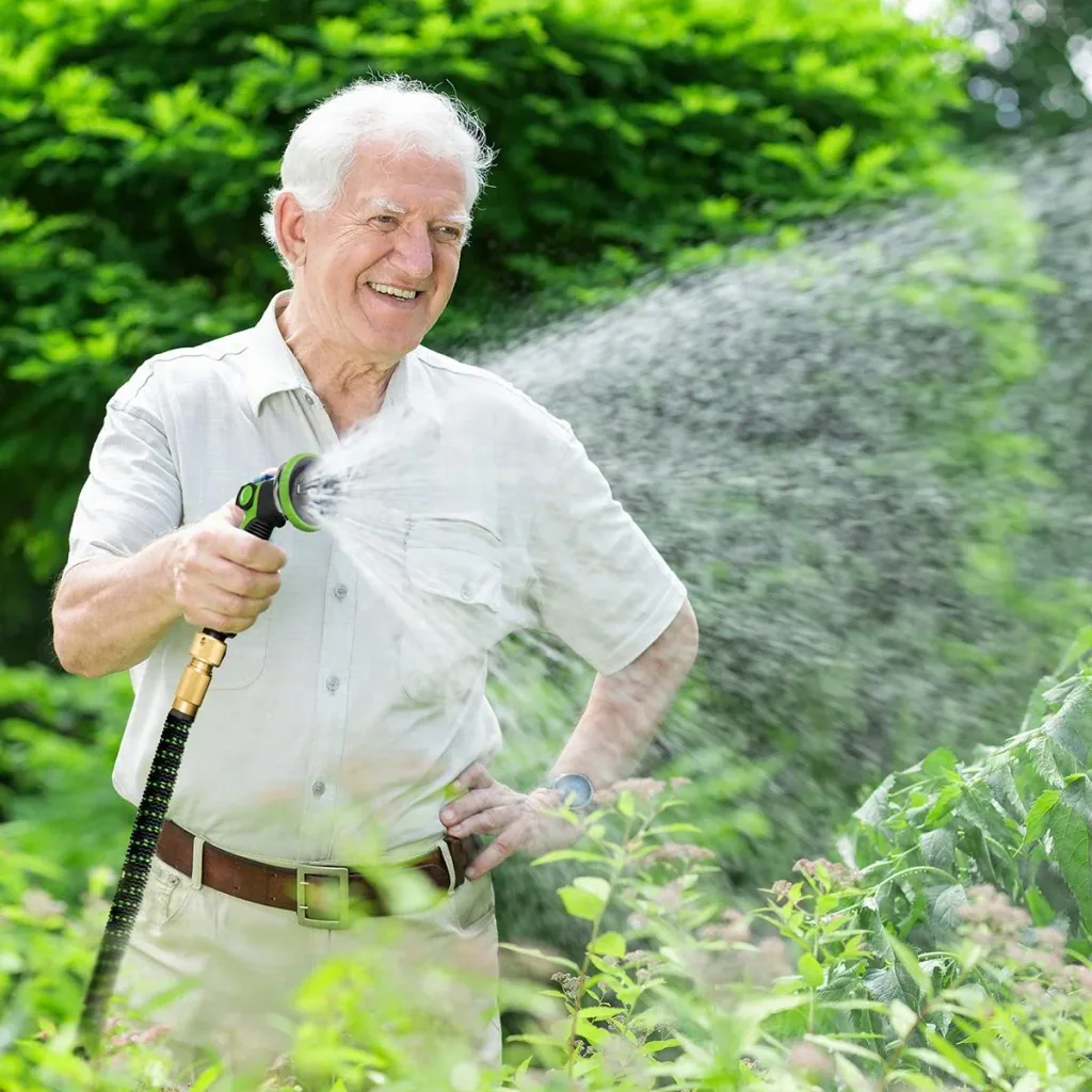 Gartenschlauch flexibel 30 m mit 10 Funktionen Sprühdüse Wasserschlauch mit 1/2 Zoll & 3/4 Zoll Anschluss Schlauch dehnb