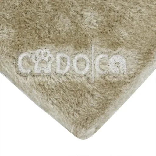 Codoca Kratzbaum beige mit 3 Aussichtsplätzen, 1 Höhle, 2 Spielbällen und einem Seil