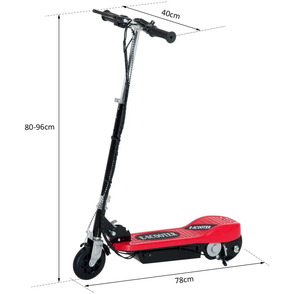 E-Scooter Kinderroller Cityroller 120W klappbar Rot