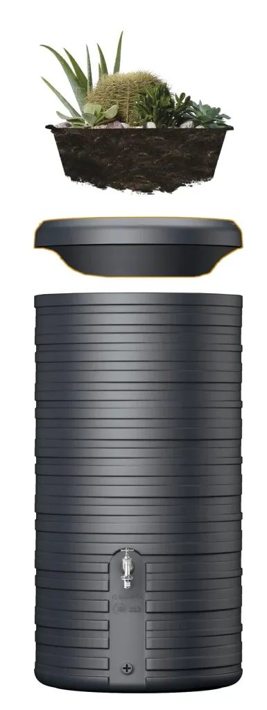 Regenspeicher / Regentonne NORDIC 2in1 300 L, graphite grey