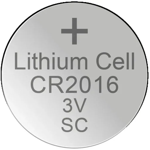 Lithium Knopfzelle CR2016, 3 Volt - 5 Stück