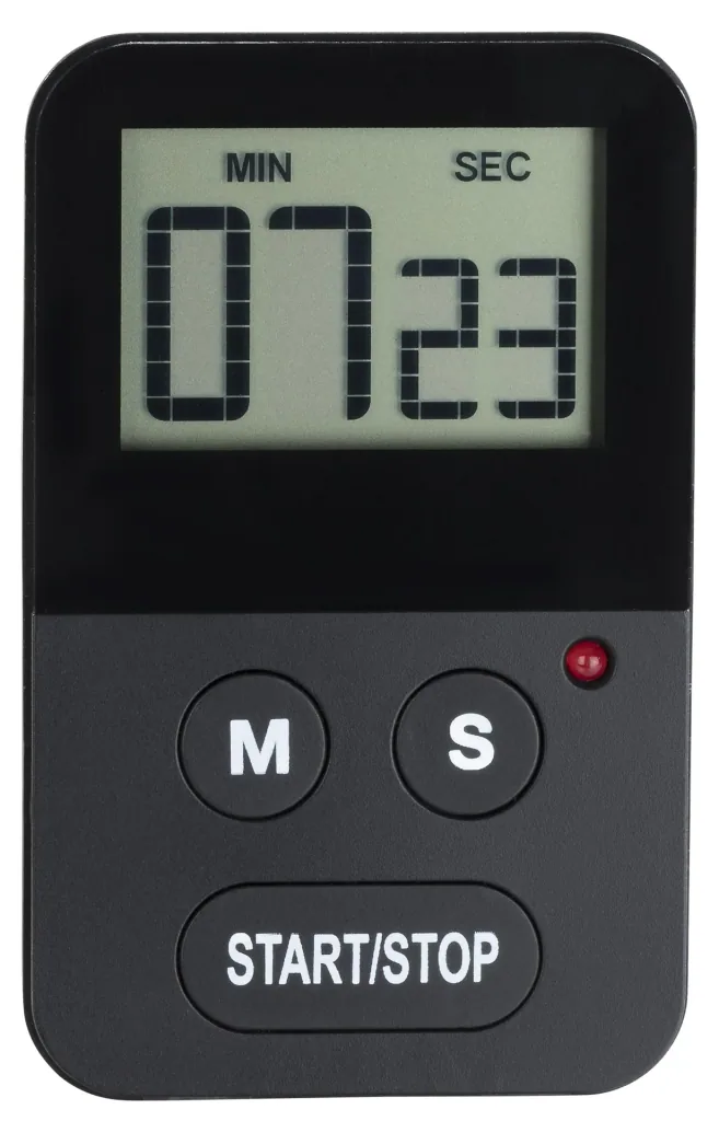 2 in 1 Digital Küchen-Timer, magnetisch haftend, Schwarz