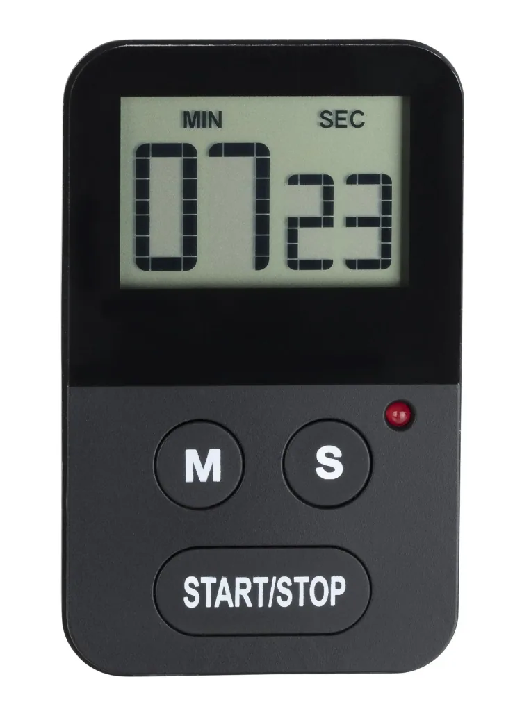 2 in 1 Digital Küchen-Timer, magnetisch haftend, Schwarz