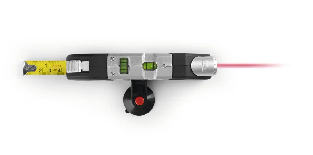 Laser-Waage 3 in 1 , 3 Volt, schwarz/silber