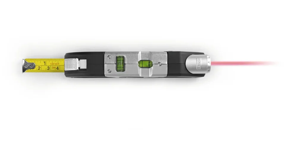 Laser-Waage 3 in 1 , 3 Volt, schwarz/silber