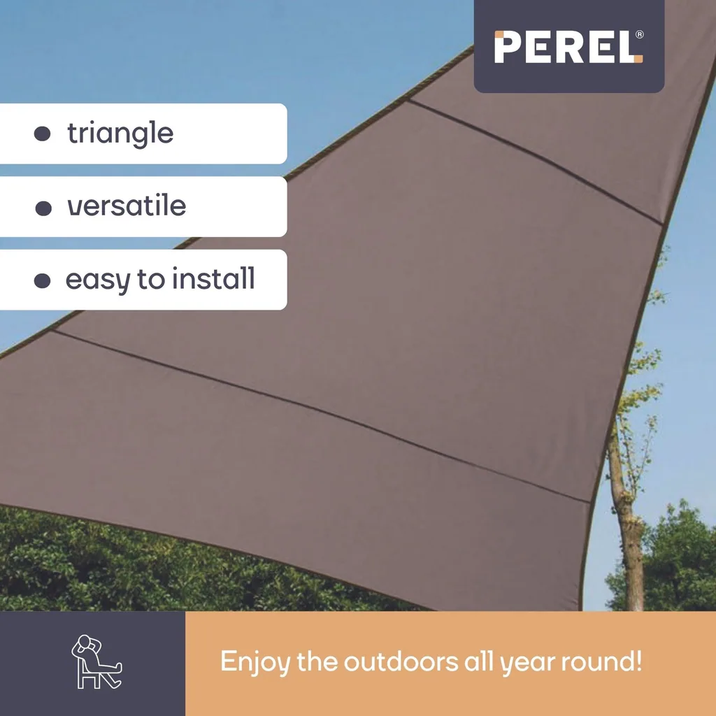 Gartensegel Dreieck 5 x 5 x 5 m Farbe: taupe